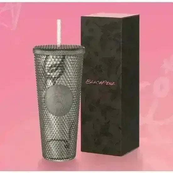 Black-Pink Starbucks Straw Cup (800 ml)