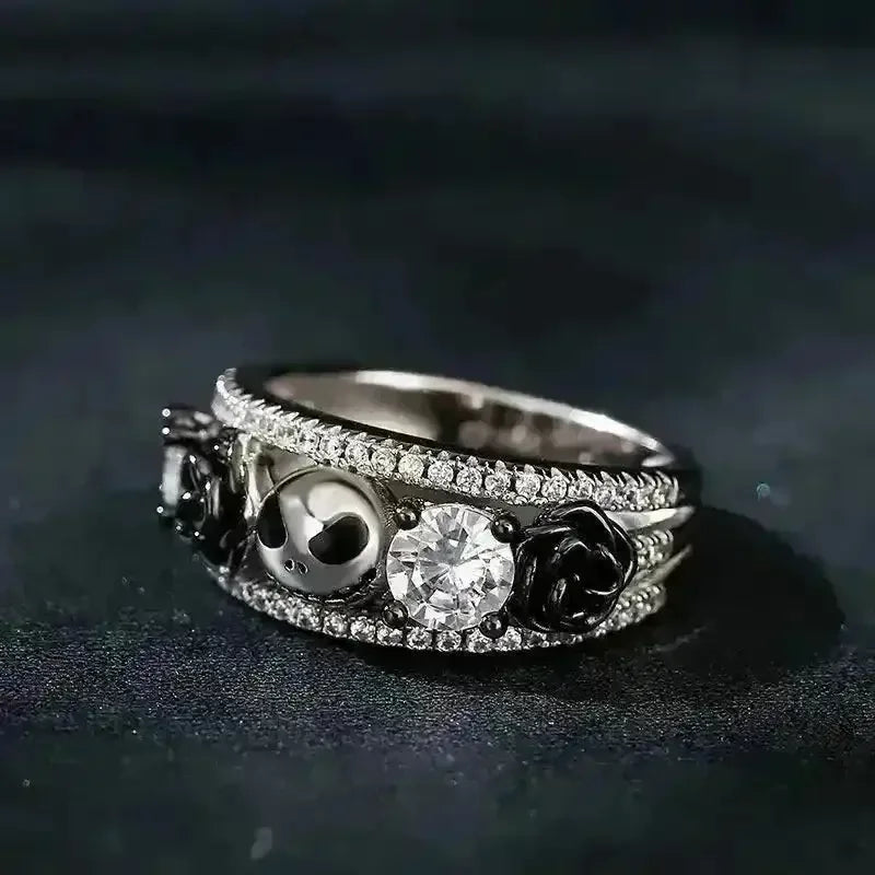 Black Rose Skull Jack Ring - Bear Hugs