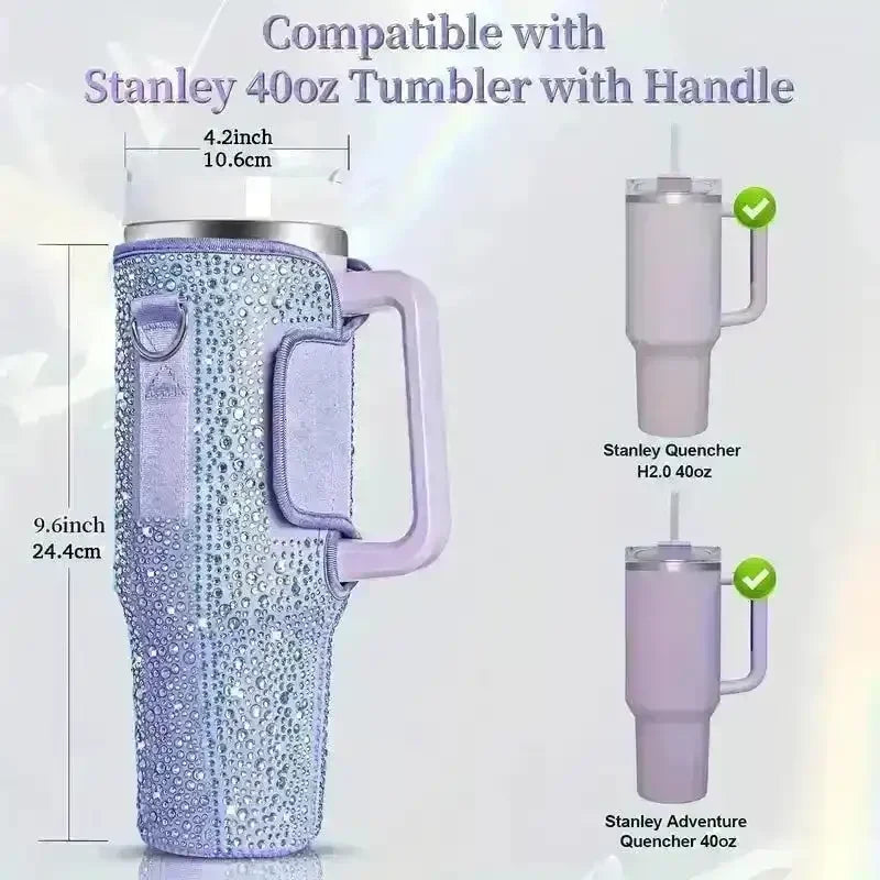 Bling Rhinestone Neoprene Bag (For Stanley 40 oz) - Bear Hugs