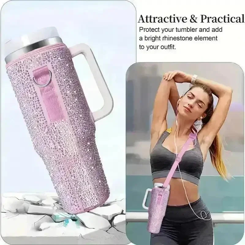 Bling Rhinestone Neoprene Bag (For Stanley 40 oz) - Bear Hugs