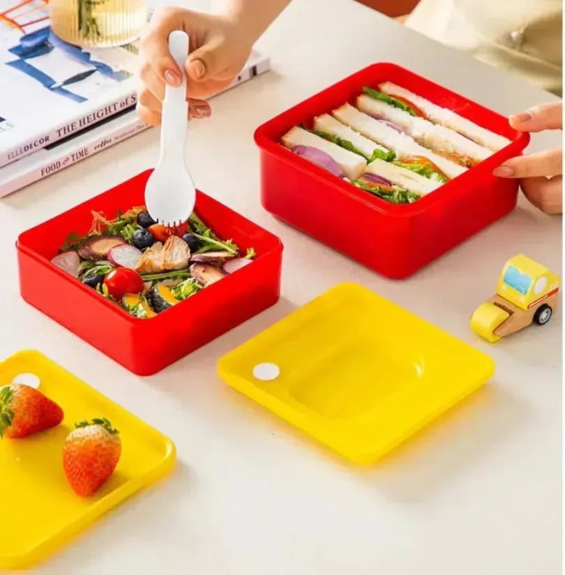 Block Party Double-Layer Bento Box (1500 ml) - Bear Hugs