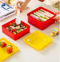 Block Party Double-Layer Bento Box (1500 ml) - Bear Hugs