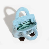 Blue Fuzzy Feels Kawaii Plush Bags - Bear Hugs
