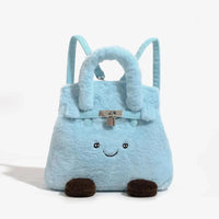 Blue Fuzzy Feels Kawaii Plush Bags - Bear Hugs