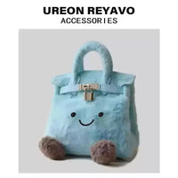 Blue Fuzzy Feels Kawaii Plush Bags - Bear Hugs