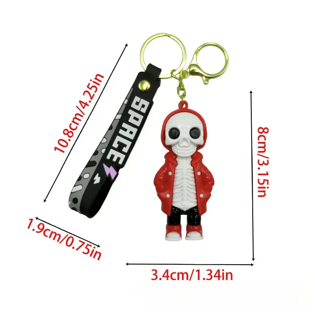 Bone Brigade Hooded Skeleton Keychain - Bear Hugs