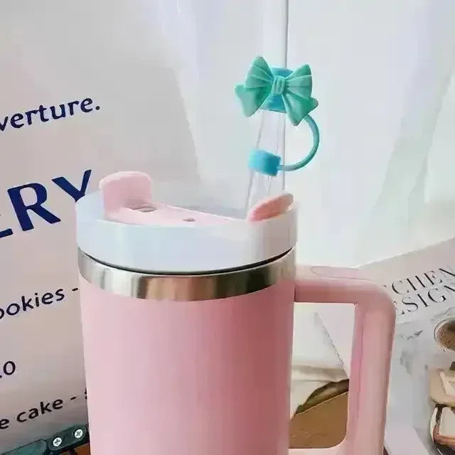 Bow Knot Silicon Straw Cap for Stanley Cup - Bear Hugs