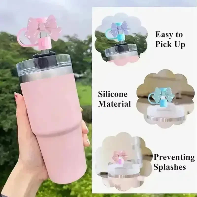 Bow Knot Silicon Straw Cap for Stanley Cup - Bear Hugs