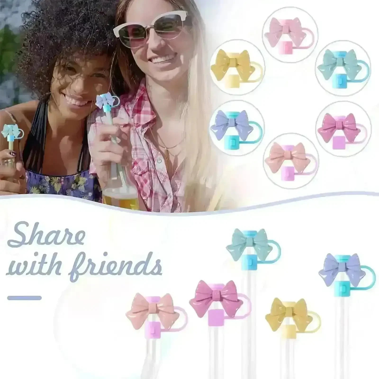 Bow Knot Silicon Straw Cap for Stanley Cup - Bear Hugs