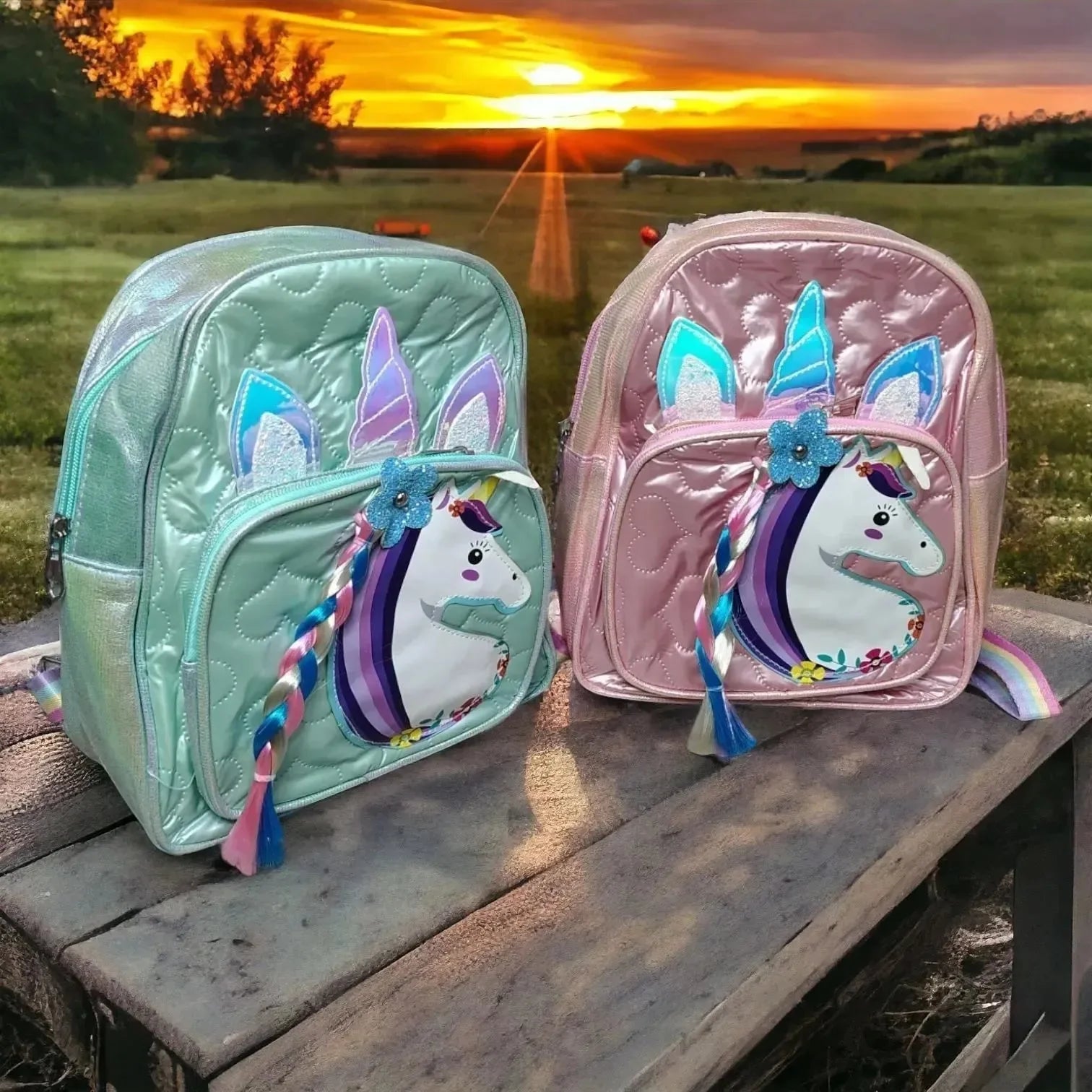Braided Unicorn Kids Backpack - Bear Hugs