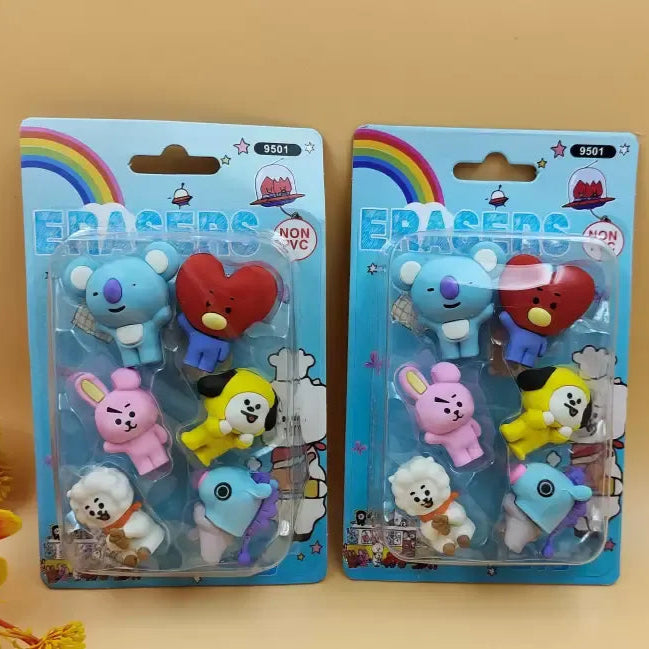 BT21 Clean Slate Eraser (Set of 6) - Bear Hugs