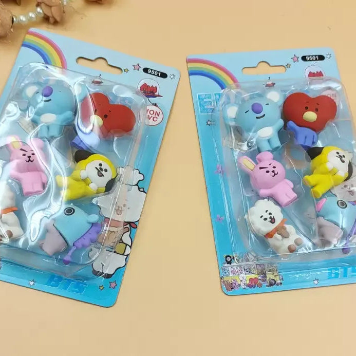 BT21 Clean Slate Eraser (Set of 6) - Bear Hugs