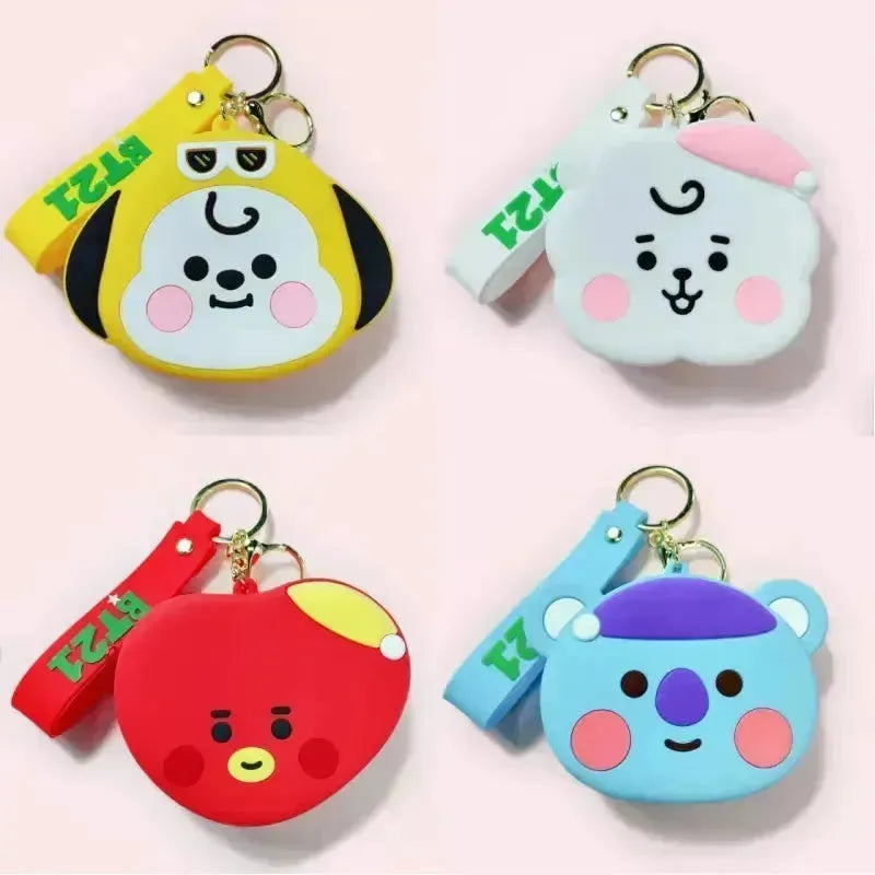 BT21 Creative Silicon Coin Pouch - Bear Hugs