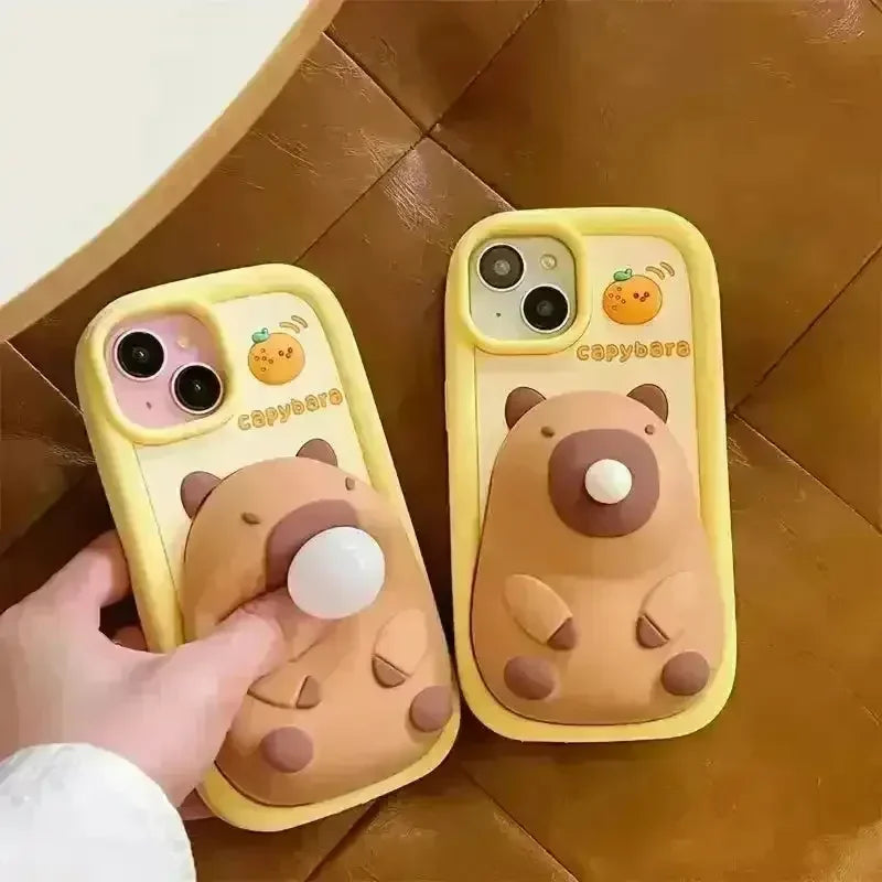 Bubble Blowing Capybara Phone Case (For iPhones) - Bear Hugs