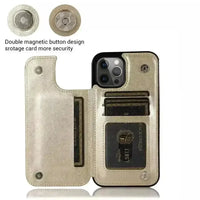 Butterfly Magnetic Flip Leather Phone Case (For iPhones) - Bear Hugs