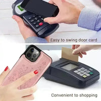 Butterfly Magnetic Flip Leather Phone Case (For iPhones) - Bear Hugs