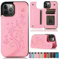 Butterfly Magnetic Flip Leather Phone Case (For iPhones) - Bear Hugs