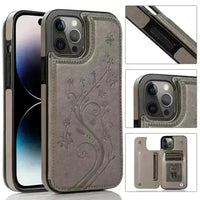 Butterfly Magnetic Flip Leather Phone Case (For iPhones) - Bear Hugs