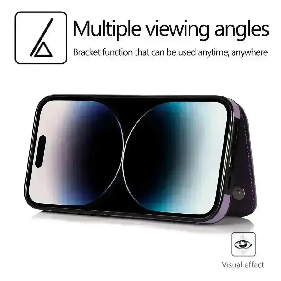 Butterfly Magnetic Flip Leather Phone Case (For iPhones) - Bear Hugs