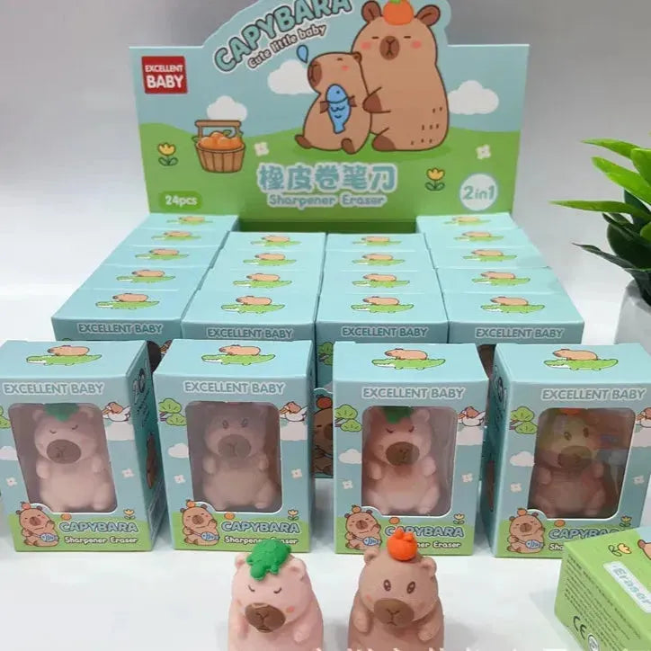 Capy-Combo 2-in-1 Eraser & Sharpener - Bear Hugs