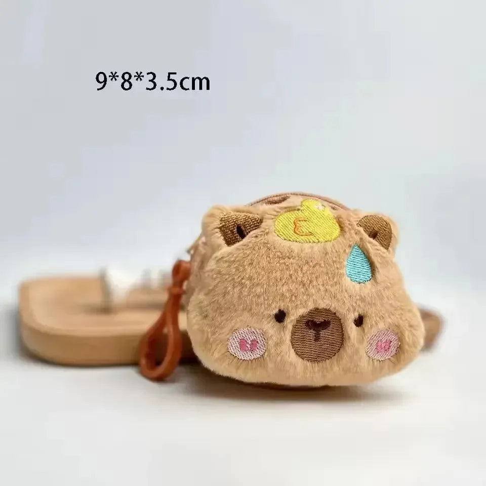 Capybara Anime Plush Coin Purse - Bear Hugs