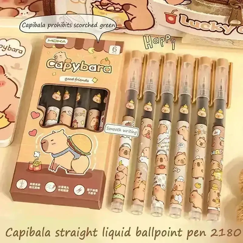 Capybara Liquid Ball Pen (6 Pcs) - Bear Hugs