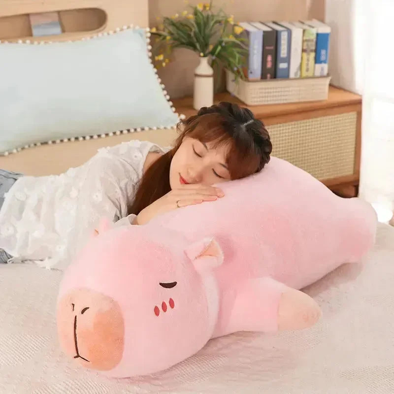 Capybara Long Plush Pillow - Bear Hugs