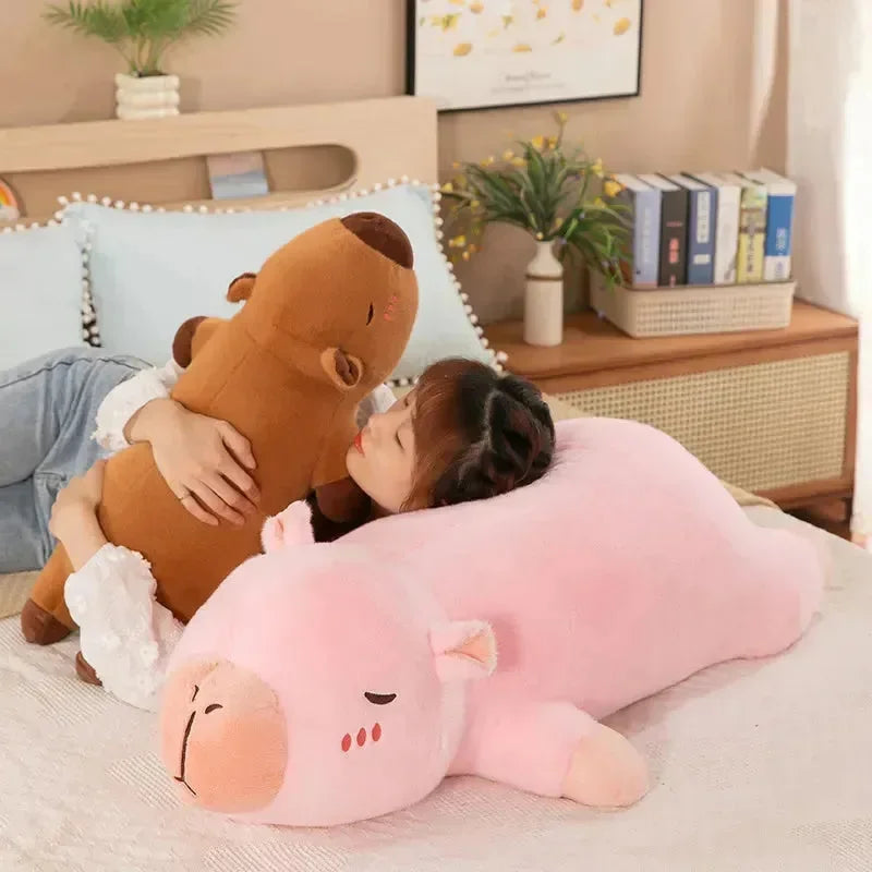 Capybara Long Plush Pillow - Bear Hugs