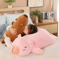 Capybara Long Plush Pillow - Bear Hugs