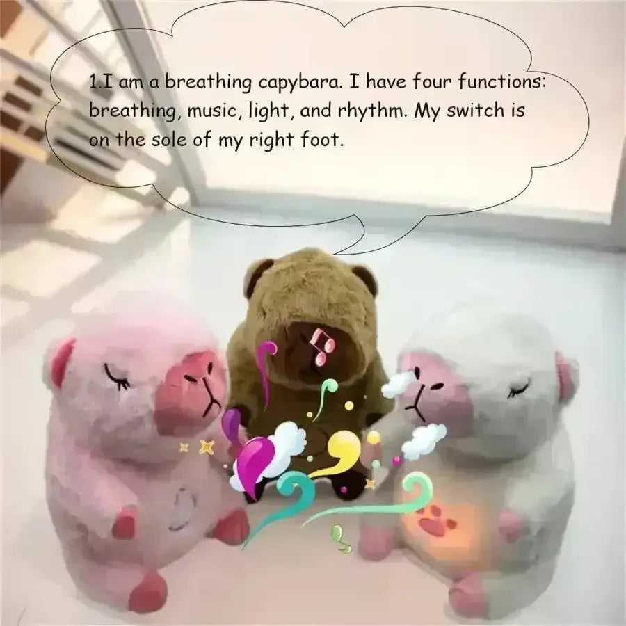 Capybara Musical Breathing Teddy Plushie - Bear Hugs