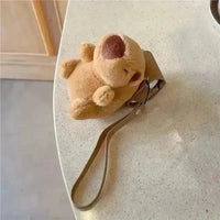 Capybara Plush Pouch AirPods Case - Bear Hugs