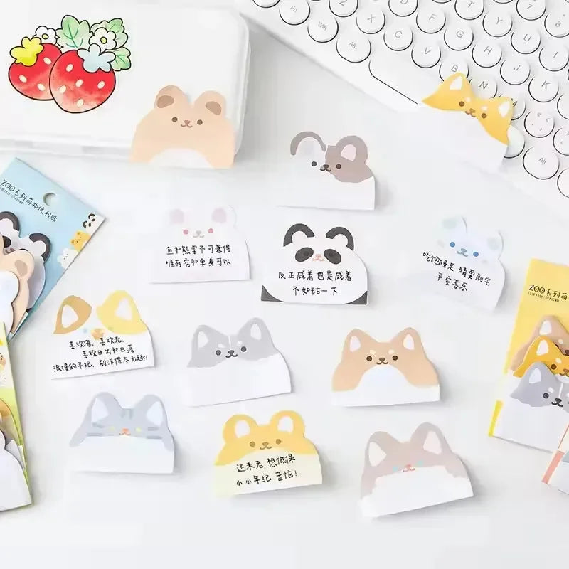 Cartoon Animal Sticky Notes - Bear Hugs