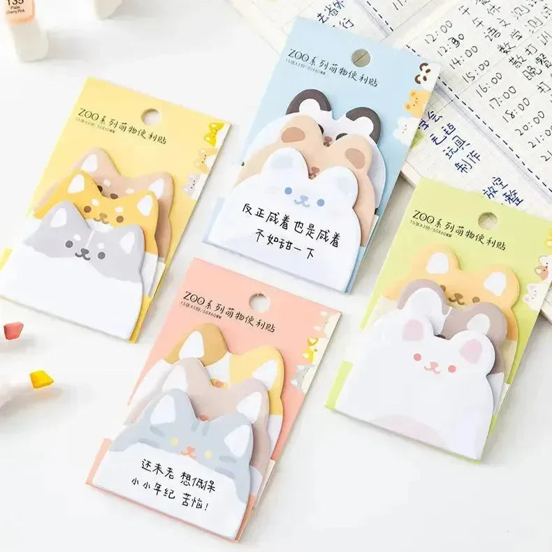 Cartoon Animal Sticky Notes - Bear Hugs