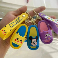 Cartoon Creative Slippers Keychain - Bear Hugs