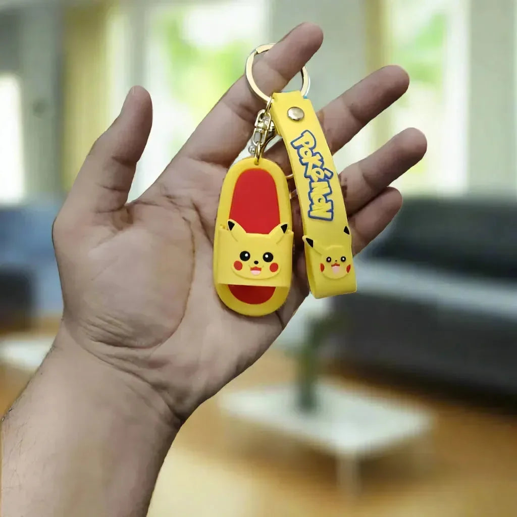 Cartoon Creative Slippers Keychain - Bear Hugs