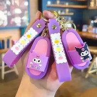 Cartoon Creative Slippers Keychain - Bear Hugs