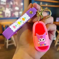 Cartoon Creative Slippers Keychain - Bear Hugs