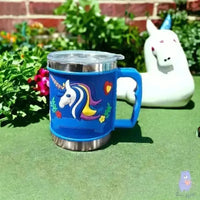 Cartoon Steel Mugs with Lid (350 ml) - Bear Hugs