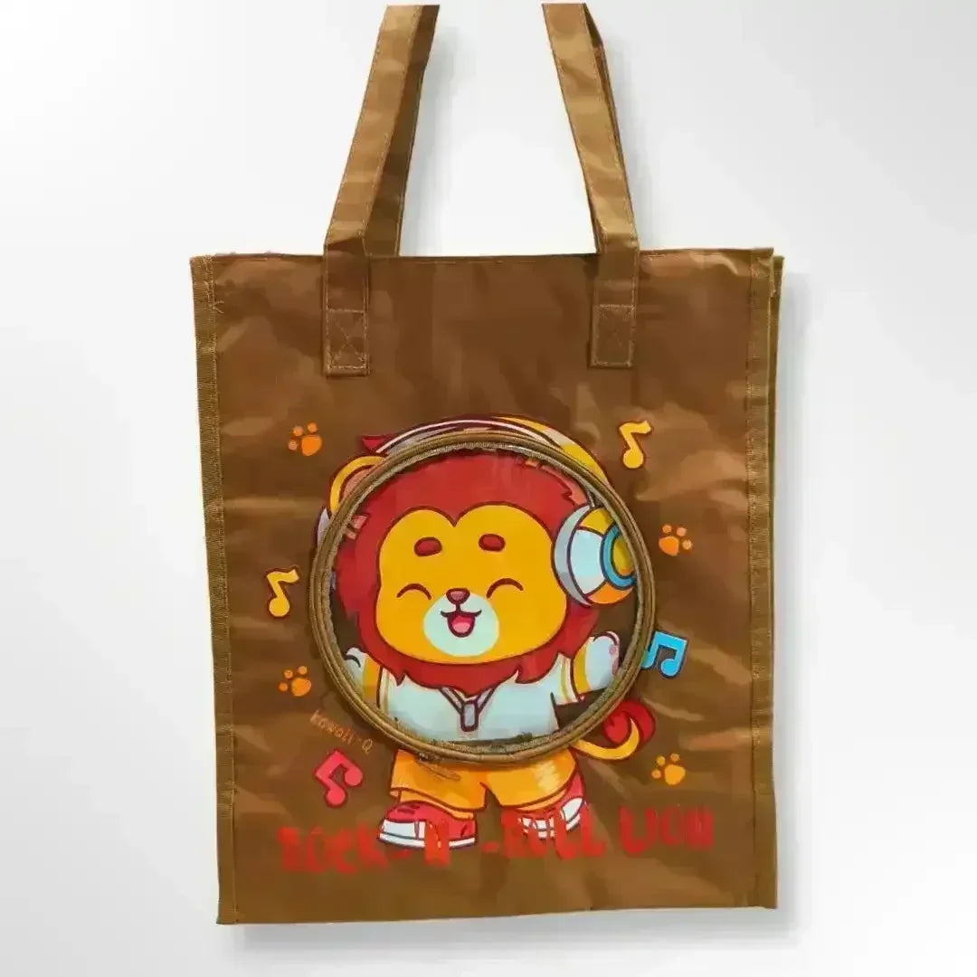 Cartoon Themed Multi-Purpose Tote Bag - Bear Hugs