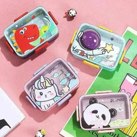 Cartoon Themed Stainless Steel Lunch Box - Bear Hugs