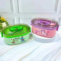 Cartoon Themed Stainless Steel Lunch Box - Bear Hugs