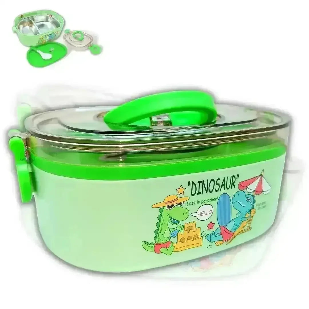 Cartoon Themed Stainless Steel Lunch Box - Bear Hugs