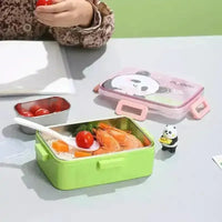 Cartoon Themed Stainless Steel Lunch Box - Bear Hugs