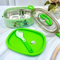 Cartoon Themed Stainless Steel Lunch Box - Bear Hugs