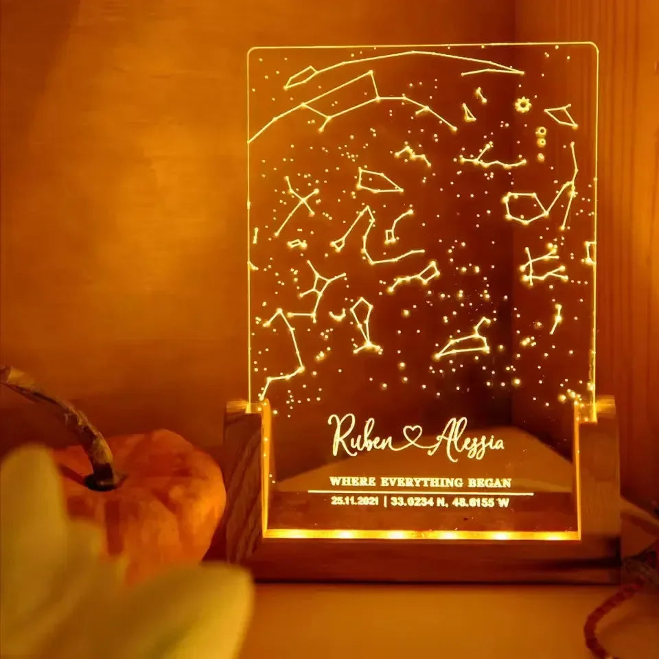 Celestial Connection Zodiac Chart Lamp - Bear Hugs