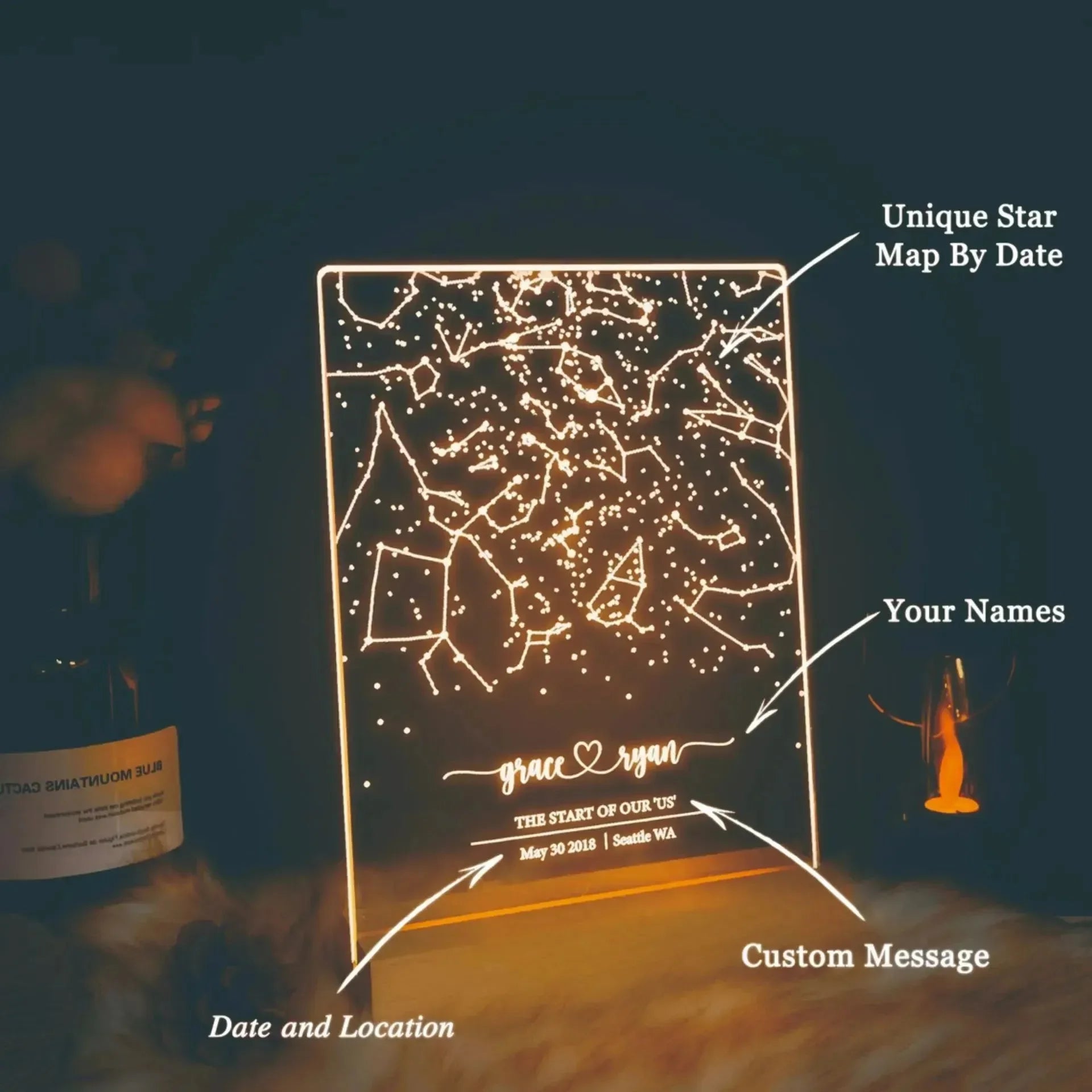 Celestial Connection Zodiac Chart Lamp - Bear Hugs