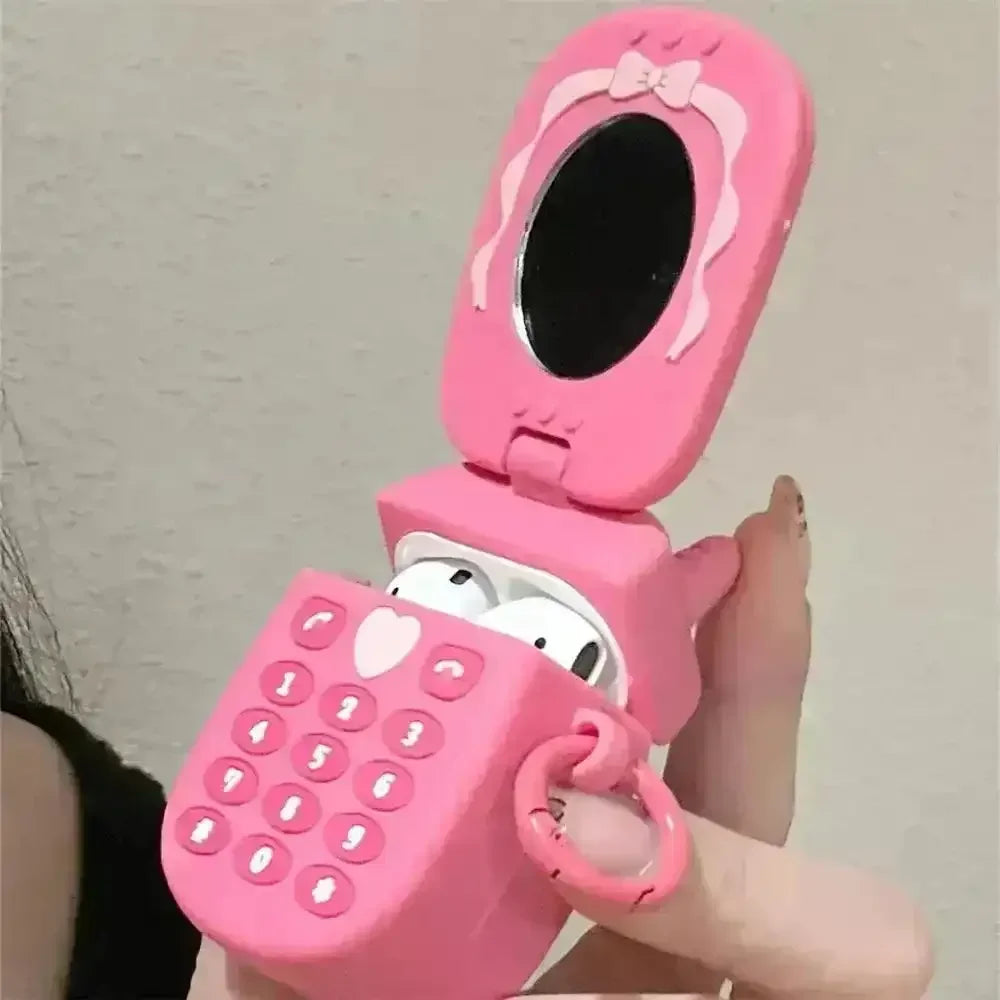 Cellphone Flip Mirror Case (For Airpods) - Bear Hugs