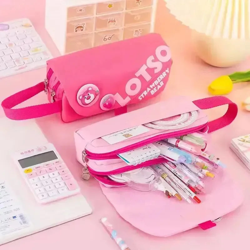 Character Canvas Pencil Pouch - Bear Hugs