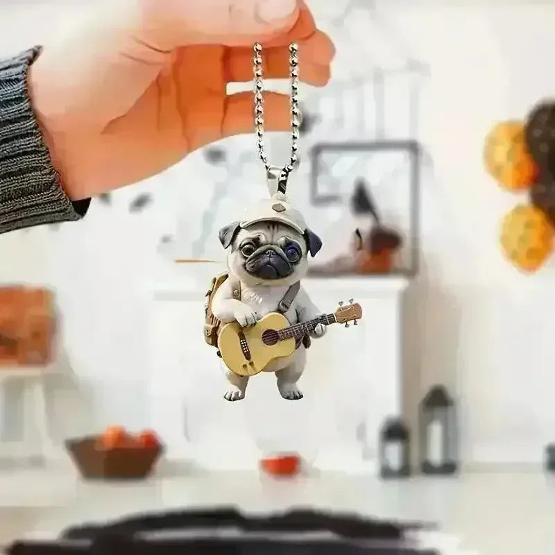 Adventure Pug Tales Acrylic Keychain