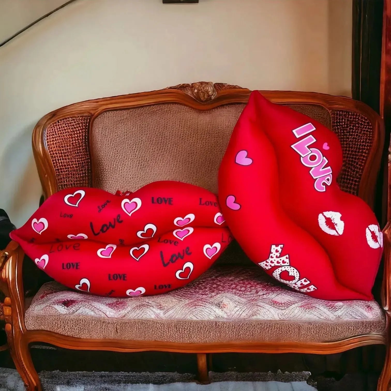 Charming Lips Plush Pillow - Bear Hugs